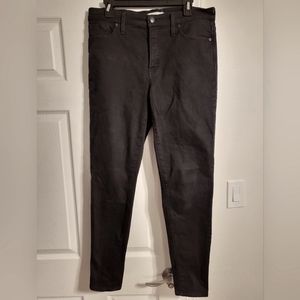 Madewell 9" High-Rise Black Skinny Jean 32 Tall